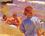 Ninos En La Playa(Valencia) - 华金·索罗利亚·巴斯蒂达